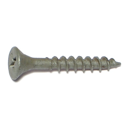 Buildright Deck Screw, #7 x 1-1/4 in, Steel, Flat Head, Phillips Drive, 220 PK 09199